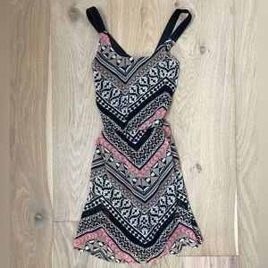 Open back criss-cross dress